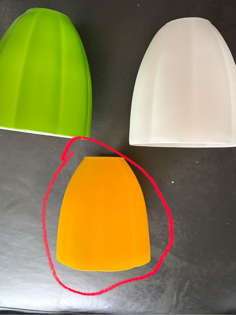 Orange Glass Lantern Shade for Medusa-type Floor Lamp